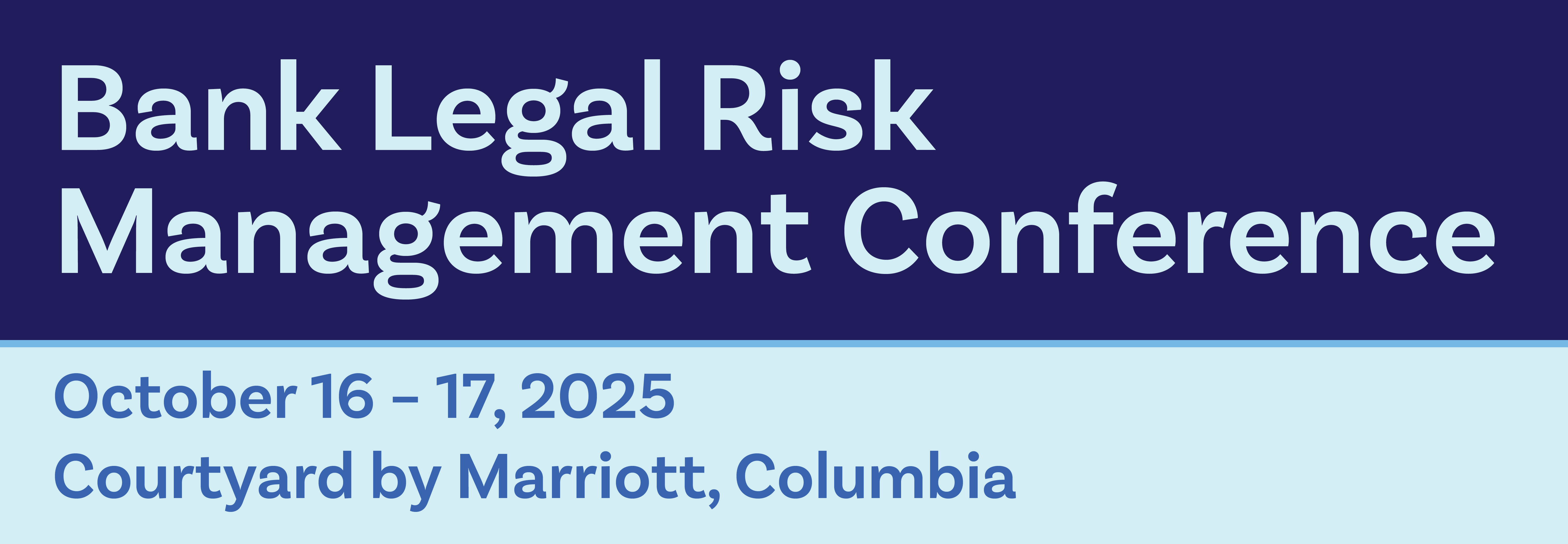 Bank Legal Risk Management Conference - October 2025